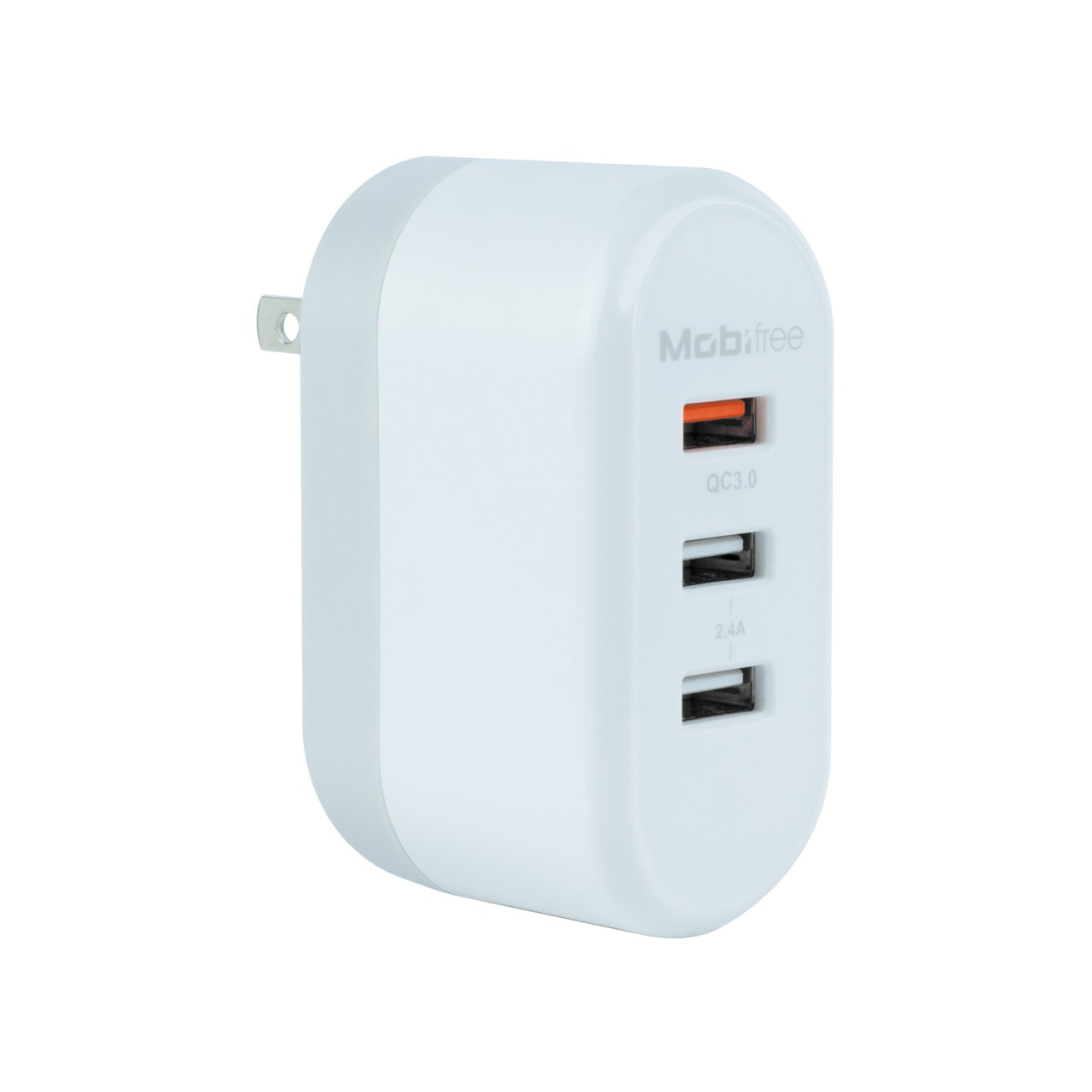 Cargador  Mobifree Cargador de pared 3 puertos USB - Color blanco, Pared, Corriente alterna, USB, 3 Cargador  Mobifree Cargador de pared 3 puertos USB - Color blanco, Pared, Corriente alterna, USB, 3